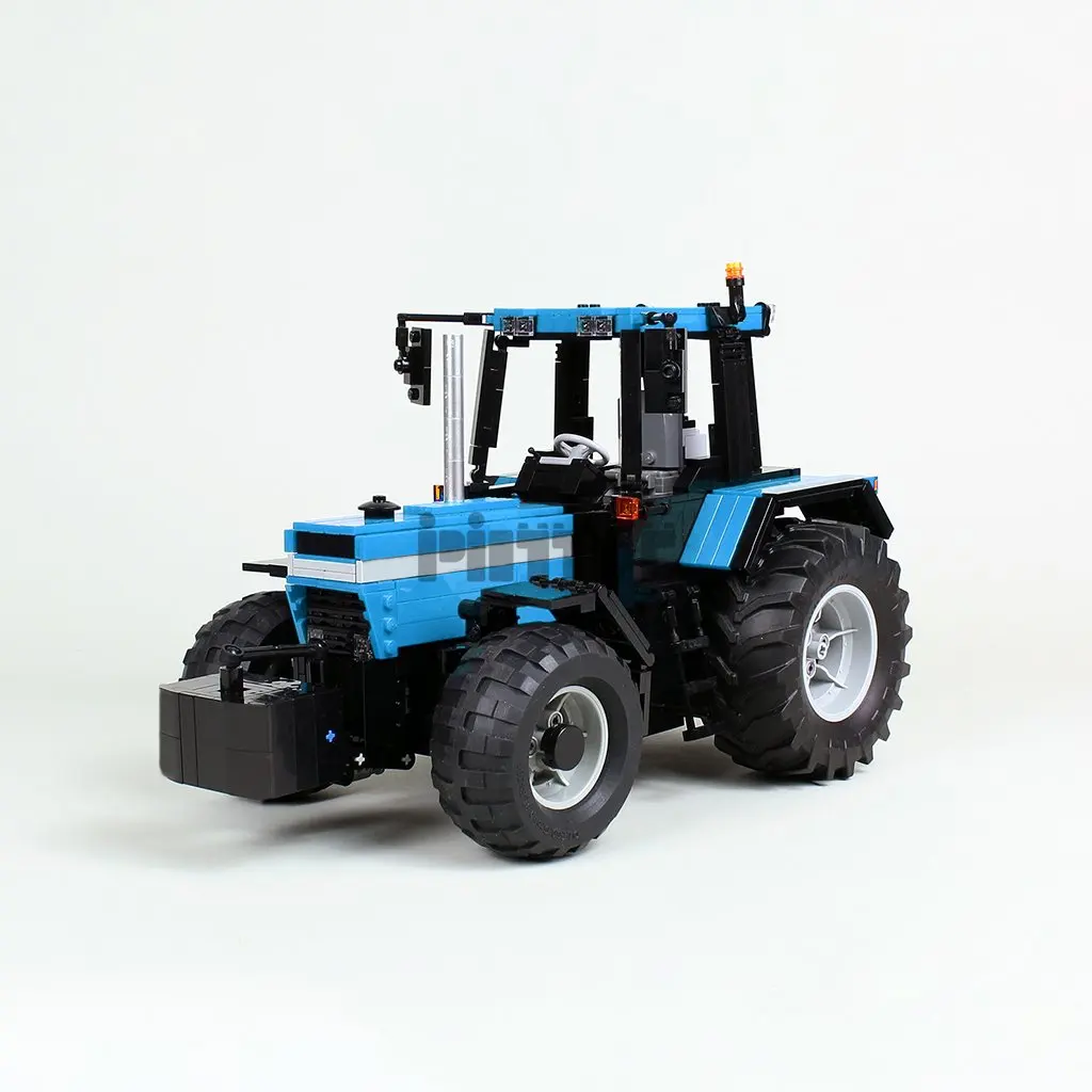 카운터웨이트가 있는 Moc-54812 케이스 IH 트랙터, 전자 드로잉 스플라이싱 빌딩 블록 기술 어셈블리, 1114 개