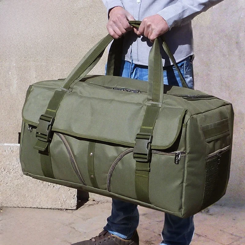 large-capacity-handheld-travel-bag-men's-waterproof-moving-storage-maternity-clothing-bag-80l-oxford-cloth-foldable-bag