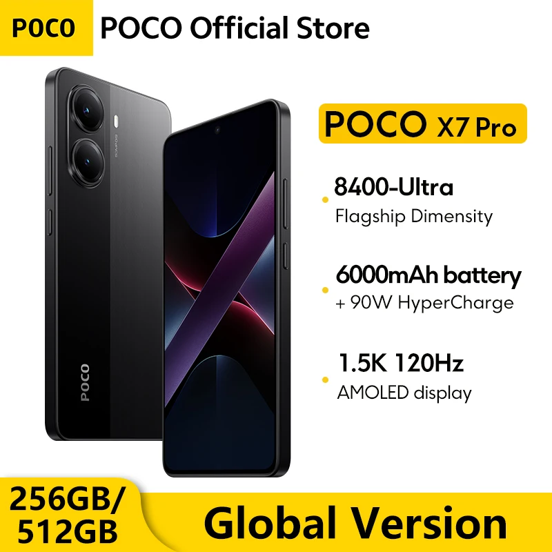 グローバル版 POCO X7 Pro 携帯電話 256GB/512GB Dimensity 8400-Ultra