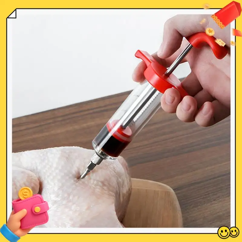 

A89Q-Шприц-инжектор для мяса - 3 иглы-инжектора для маринада для гриля-барбекю, комплект инжекторов для индейки, инжектор для маринадов для мяса Easy T