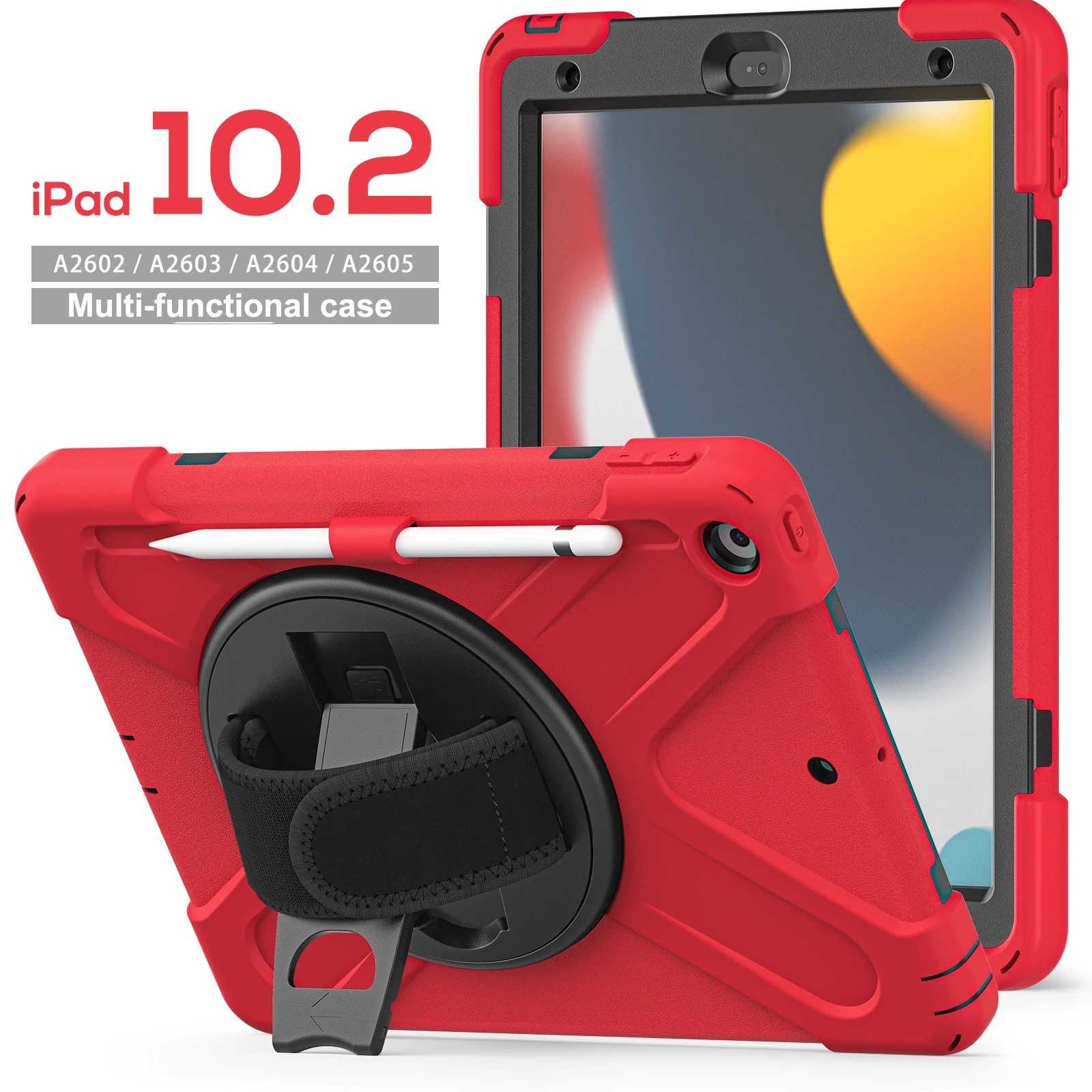 

Adjustable Case for iPad 10.2 inch 2018 2019 2020 for iPad 10.9 inch Air4 360° Rotation Cover with Heavy Duty Rugged Protection