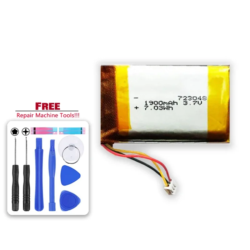 1900mAh Replacement Battery 723048-1S-2P For Pet GPS Hunting dog 723048 compatibile con Tek 1.0