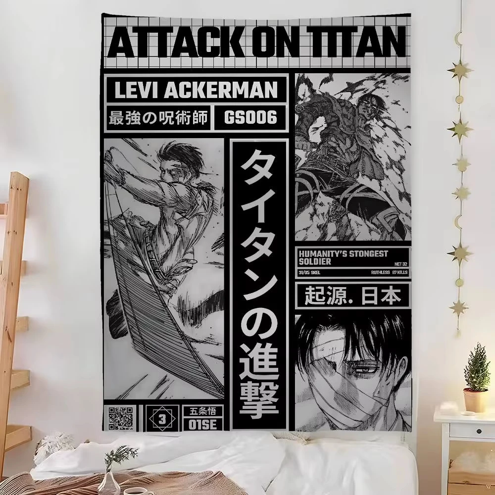 A-Angriff auf Manga T-Titan Wandteppich, Schlafzimmer, Wohnzimmer, Bar, Garten, Outdoor, Festival, Dekoration, Hintergrund, Kunstbanner