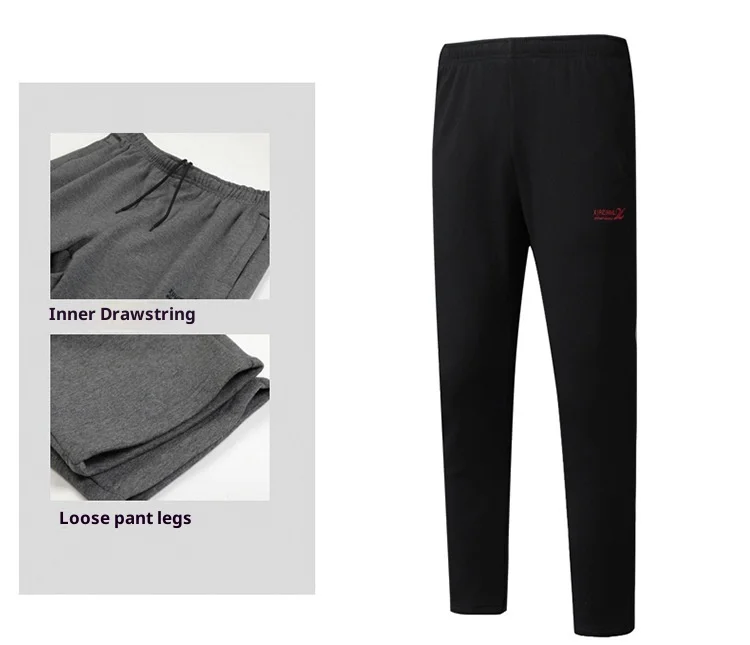3-teiliger Herren-Sportanzug mit Kragenreißverschluss für Frühling und Herbst, langärmelige Hose, lässiger Sportanzug, Herren-Sporthemd-Set – Detail 9
