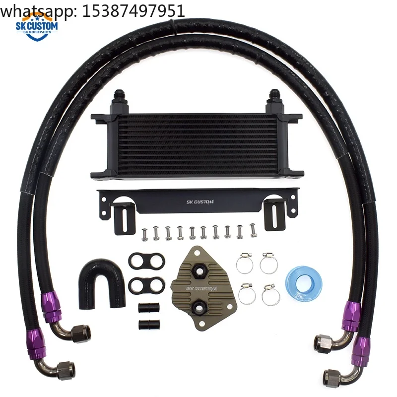 SK CUSTOM Square Type Transmission Oil Cooler Kit for Mazda 3 2017-2021 CX5 2015-2021 Mazda 6 CX3 CX8 Gearbox Radiator FZA1199F0