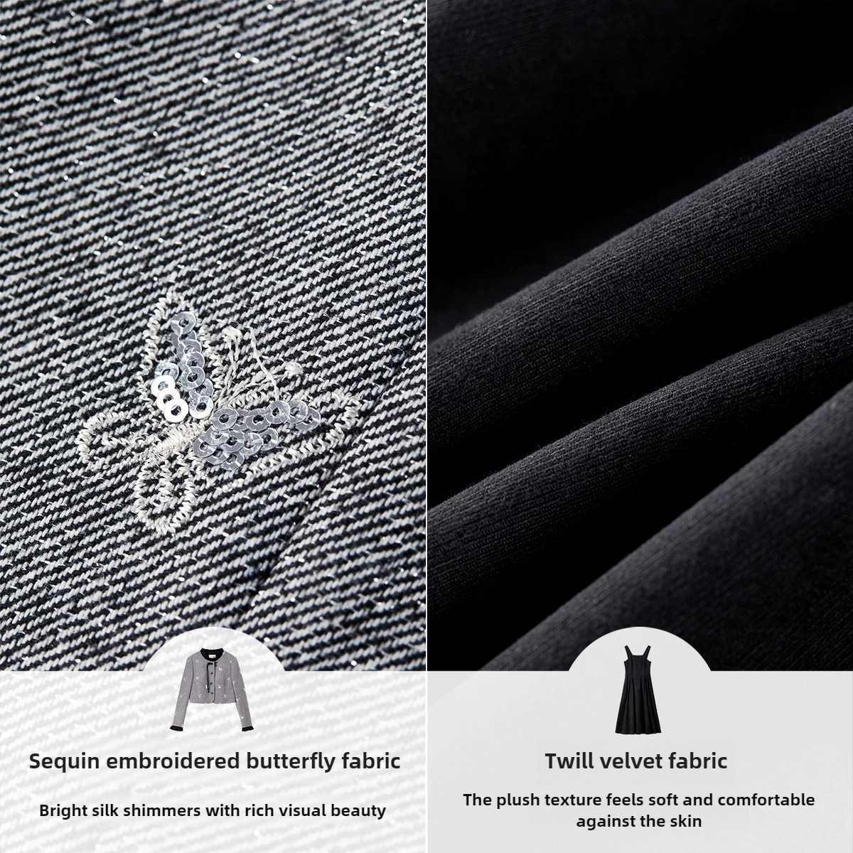 SENTUBILA レディース ツーピースセット 2025 秋 中国風 タッセルボタンコート＆フリルエッジスタンドカラーAラインワンピース Q53ZB3568