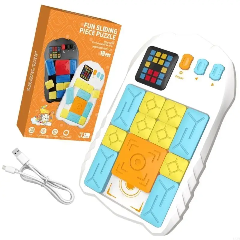 Y88D Electric Sliding Puzzle Training Game éducatif Slide Puzzle Maze Toy pour défis familiaux Party Night Gathering Fun