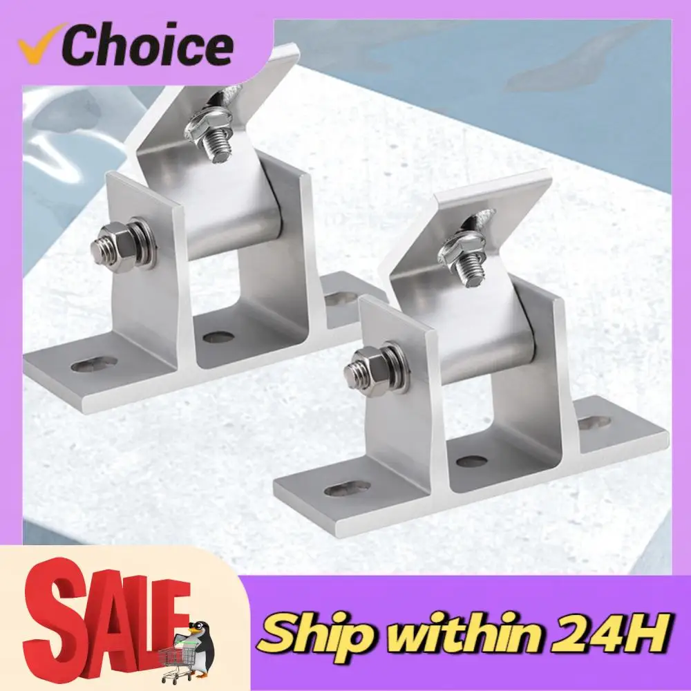 2 Pcs Solar Panel Mounting Brackets Drill-Free Mount 15-30 Degree Angle Aluminum Solar Panel Brackets Lightweight Mount Bracket
