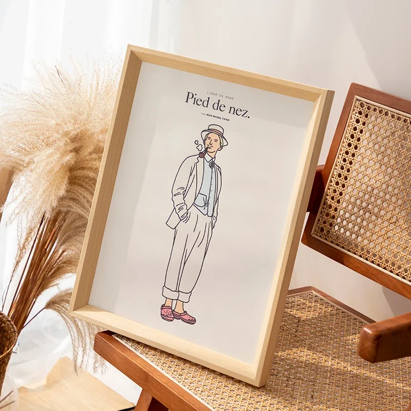 

Minimalist Wood Photo Frame Family Crafts Creative Photo Wall Frame Modern Design Rectangular Porta Retrato Decoration Bedroom
