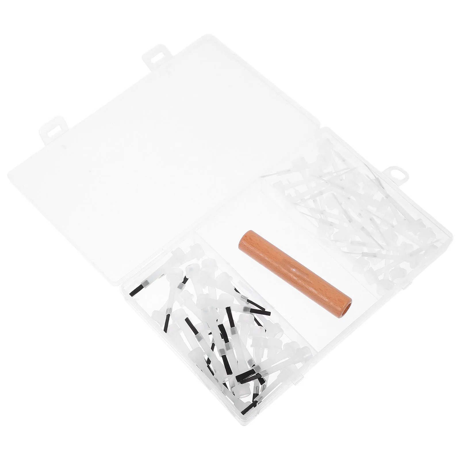 

1 set 1 Set Head Brush Replacement Heads Wooden Handle For Gel Brushes For Acrylic Application Acrylic Nail Art Durable Nail