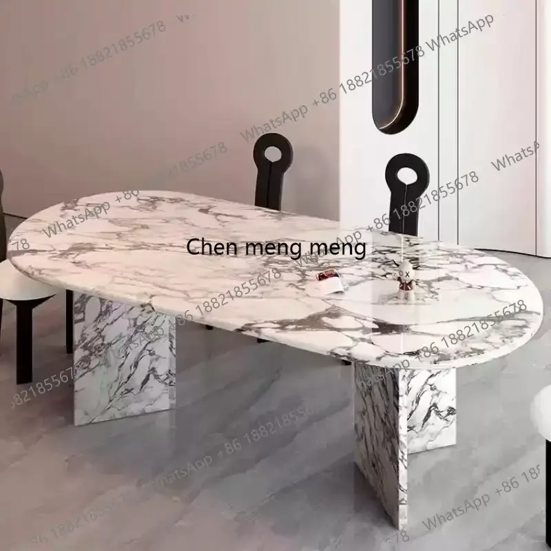 

Luxury Living Room Dining Table Kitchen Party Oval Marble Dining Table Salon Modern Nordic Mesas De Comedor Furniture Home