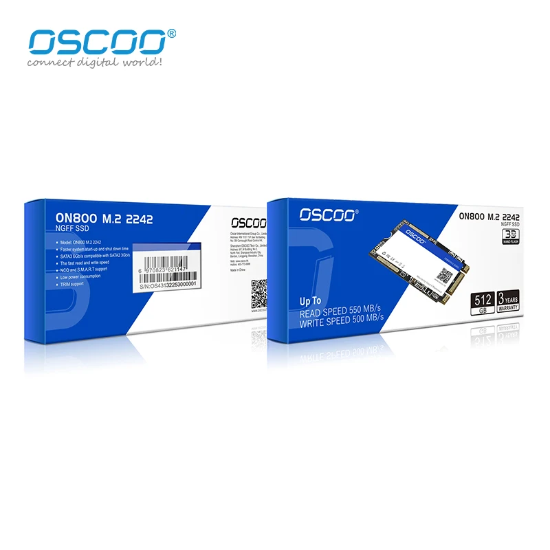 Imagem -05 - Oscoo Original Ssd & Ssd Interno M.2 2242 mm Sata3 Ngff Ssd Disco Rígido Ssd 128gb 256gb 512gb 1tb 2tb Original 3d Tlc Nand Flash