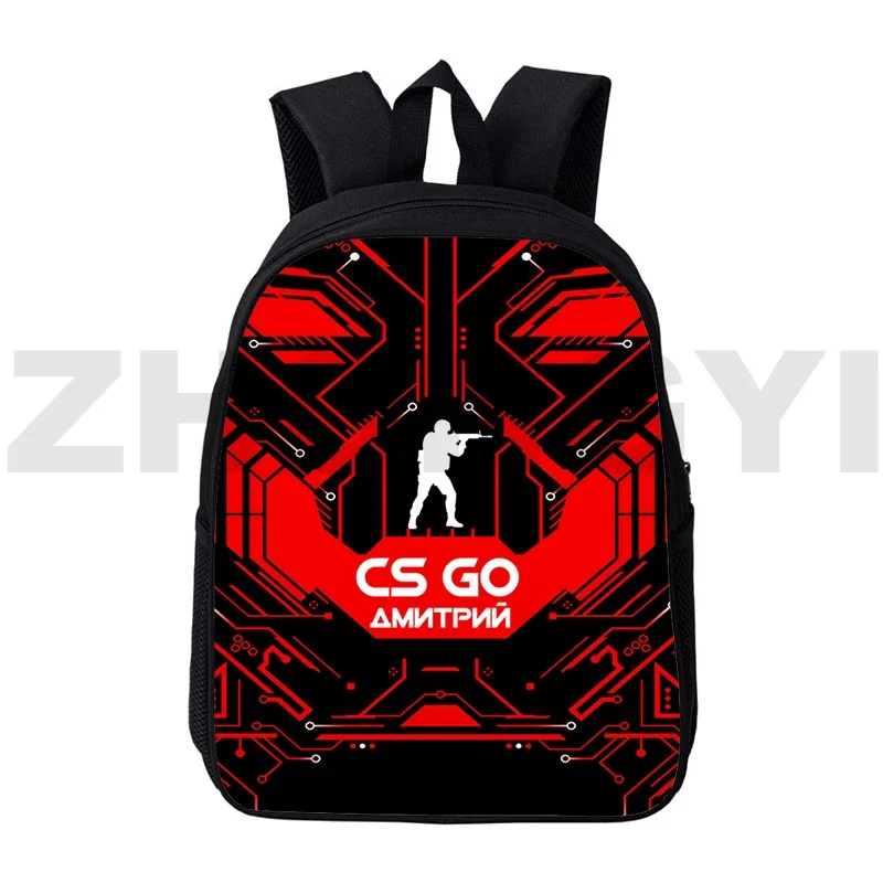 Popular Shooting Game CS GO 3D Backpacks Harajuku Anime School Bags for Girls 12/16 Inch Funny CSGO Kids Bookbag Laptop Mochila