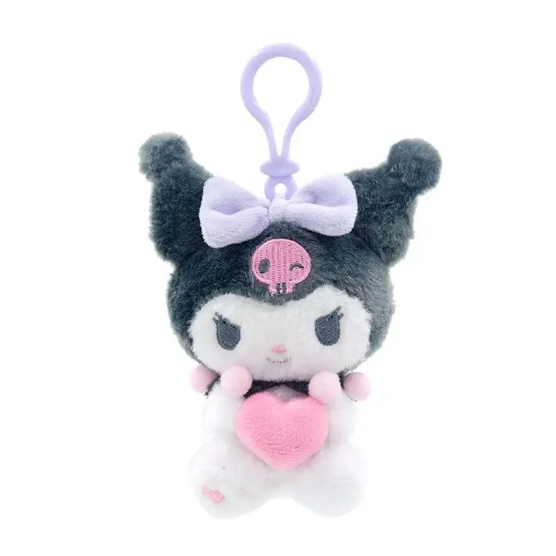 Kawaii Sanrio Kuromi Cinnamoroll Plüschtiere Cartoon Kuromi Liebe Rucksack Schlüsselanhänger Weiche Angefüllte Puppe Mädchen Festival Kreatives Geschenk