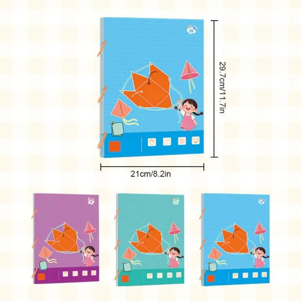 Educational Solid Geometry Book Safe Braided Rope Design with 9/12/15 Solids 3D Geometry Learning Book