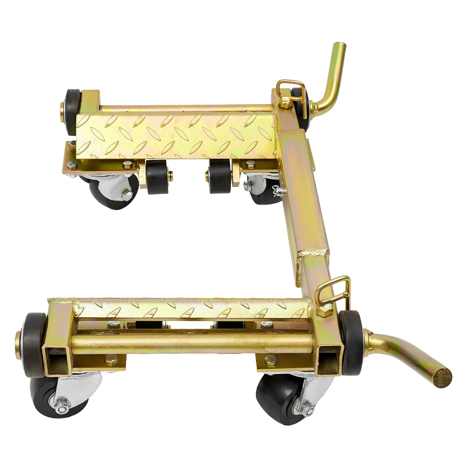 

%&New Steel Floor Protective Car Wheel Dolly Lever Type Adjustable Length 35-42cm for Low-Chassis Cars