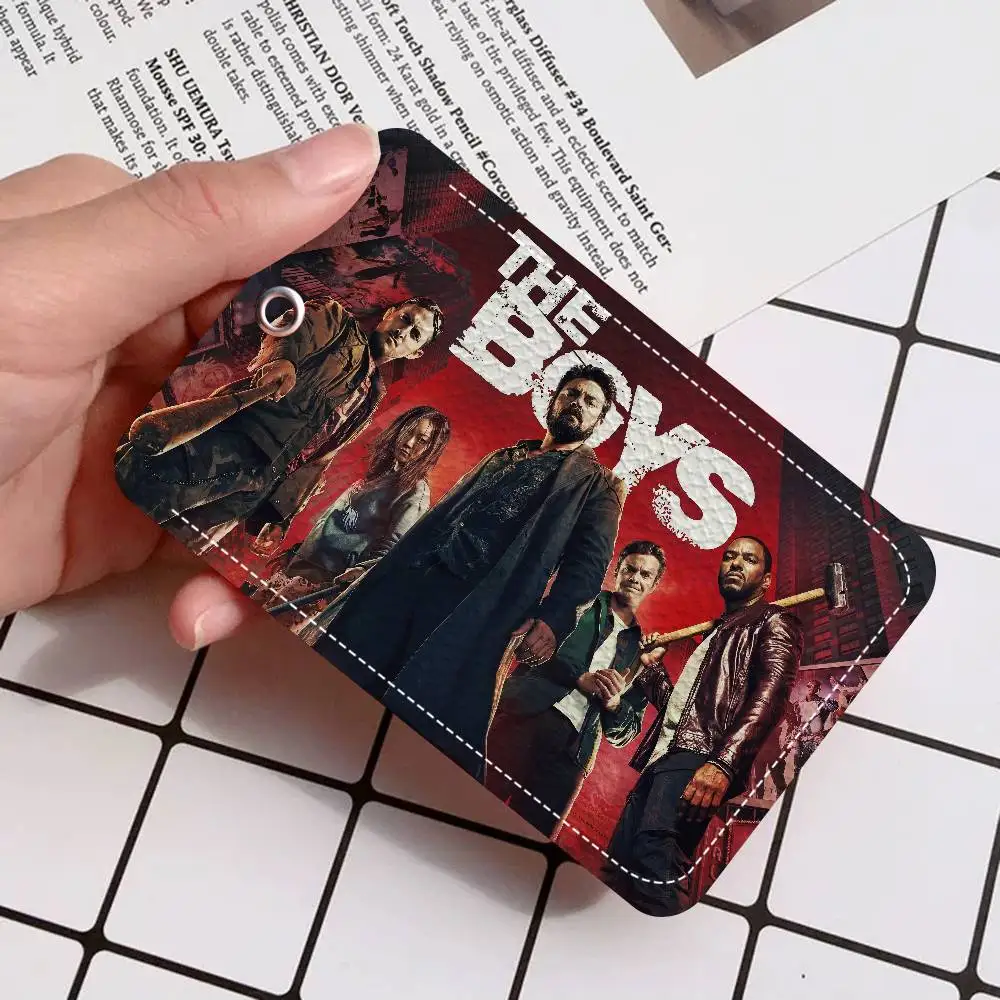 

Персонализированный держатель для карт с принтом аниме «Мальчик» подходит для девочек, держатель для пропусков, женский держатель для бейджей, брелок