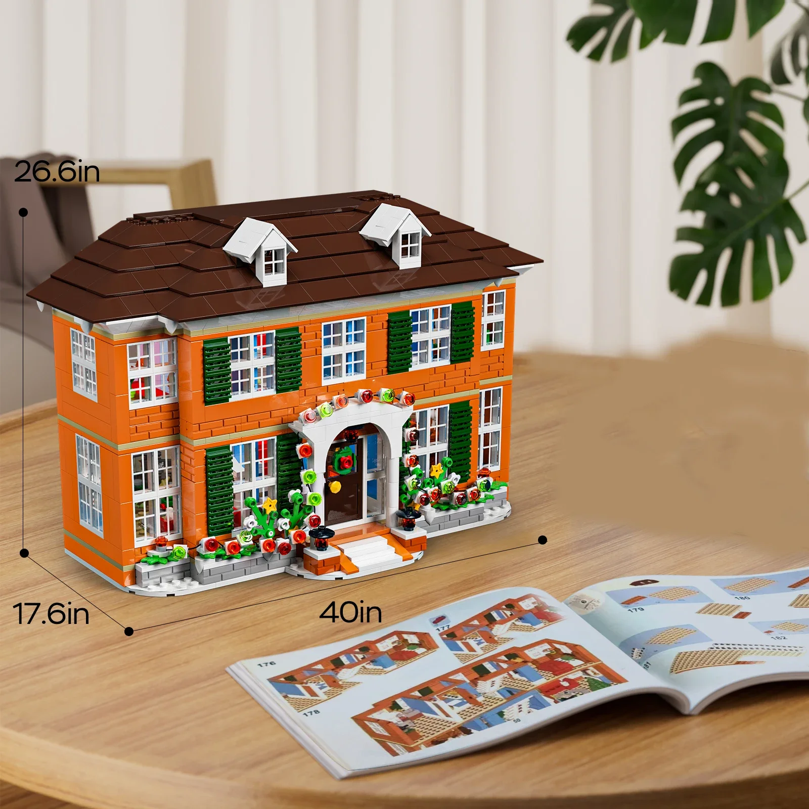 Conjunto de blocos de construção Kevin Home, tijolos ideais para casa, kit de construção criativa de férias, presente de Natal para fãs de filmes (1138 peças)