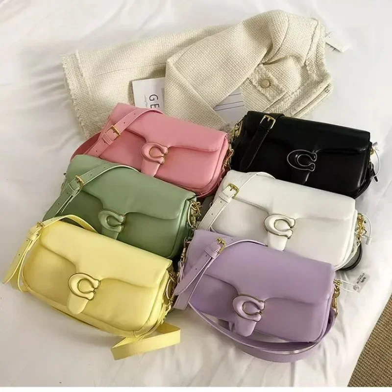 Bolso de hombro sencillo para mujer, cartera informal de alta calidad, Color sólido, de diseñador, novedad de 2024