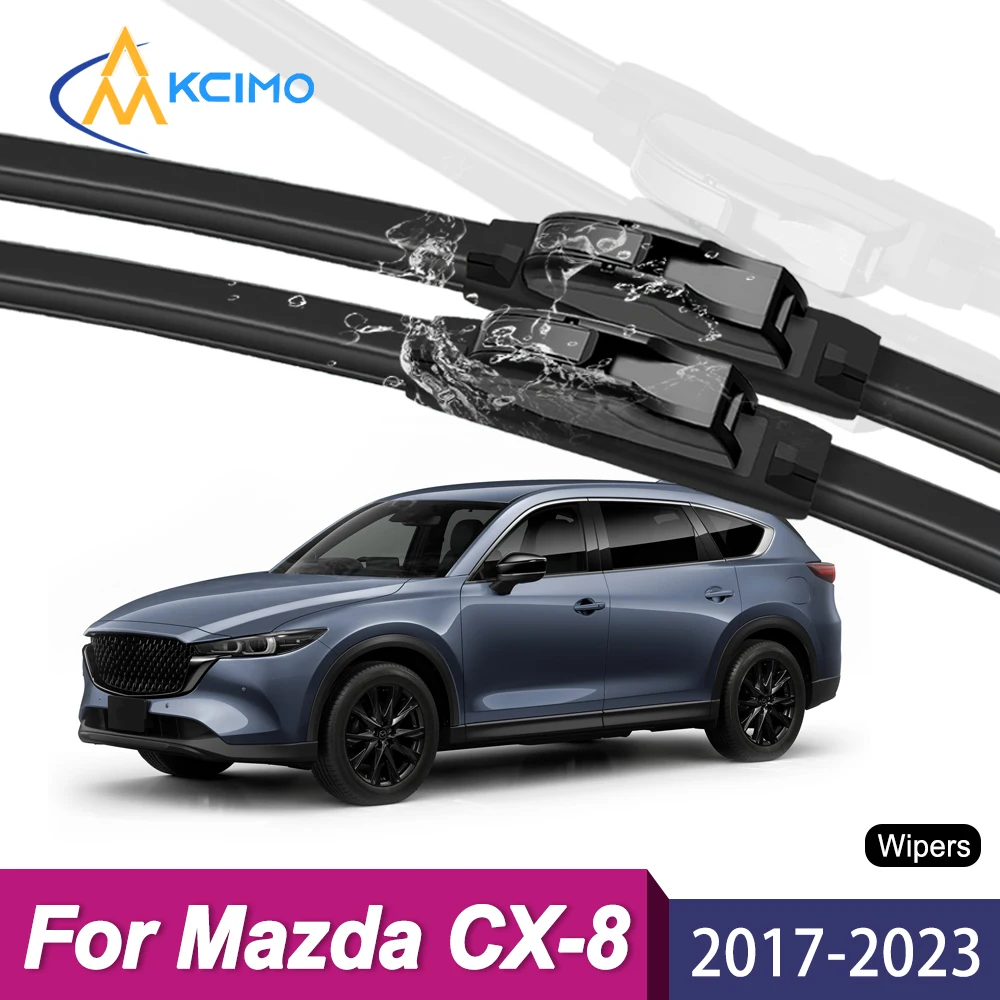 

2Pcs Silent Smooth Rubber Wiper Set For Mazda CX-8 KG 2017-2023 Perfect Replacement Wiper Kit