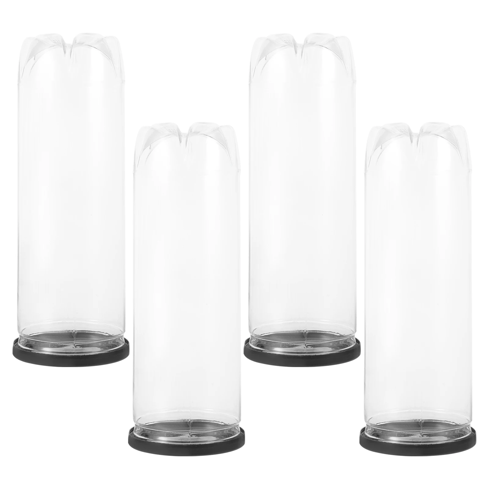 

4 Pcs Tennis Cylinder PVC Transparent Black Lid Wear Resistant Portable Ball Storage ganizer Tennis Accessories