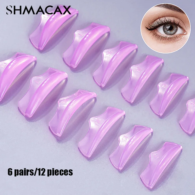 12pcs cuscinetti per il sollevamento del bigodino per ciglia cuscinetti per ciglia RodsLash Lift Silicone per accessori per l'estensione dello strumento di bellezza del trucco