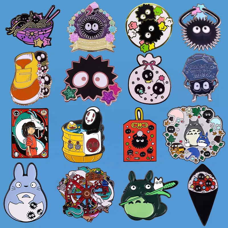 

Totoro Enamel Pin Ghibli Dust Elf Cartoon Lapel Pins for Backpacks Brooches Badges Brooch for Clothes Jewelry Gifts for Friends