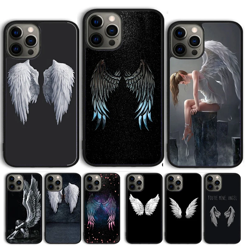Fantasy Angel Girl Wings Handyhülle für iPhone 17 Air 16 15 14 11 12 13 Pro MAX Plus Cover Shell coque