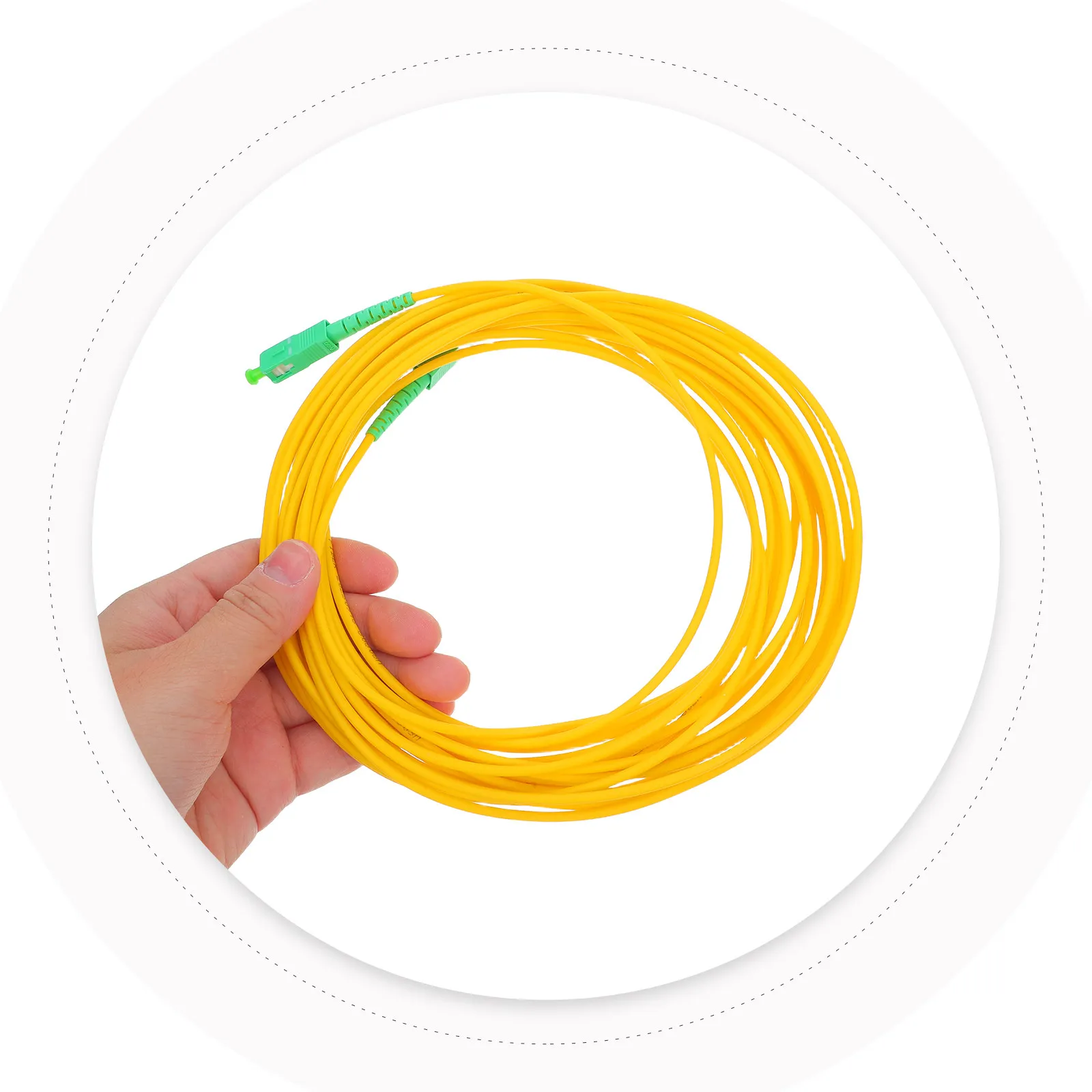 Single Mode Optical Fiber Patch Cord G652D Simplex, Low Insertion Loss, PVC Jacket for Network Applications