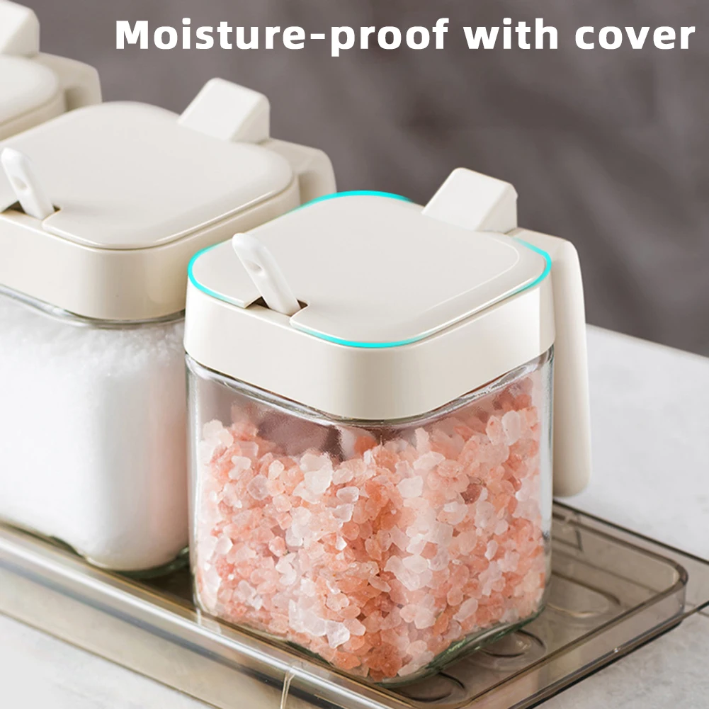 

Press Type Seasoning Jar Set Moisture-Proof Seasoning Container For Cooking