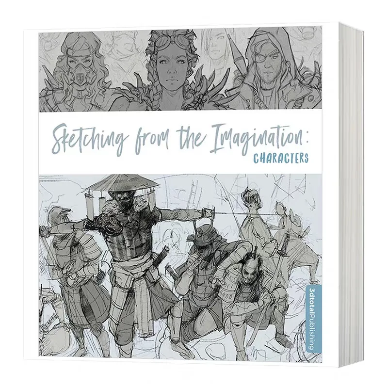 

Fantasy Sketchbook Characters 3D Total Sketching Hand-drawn Manuscript Techniques Artbook Artwork English Books Drawing Tutorial