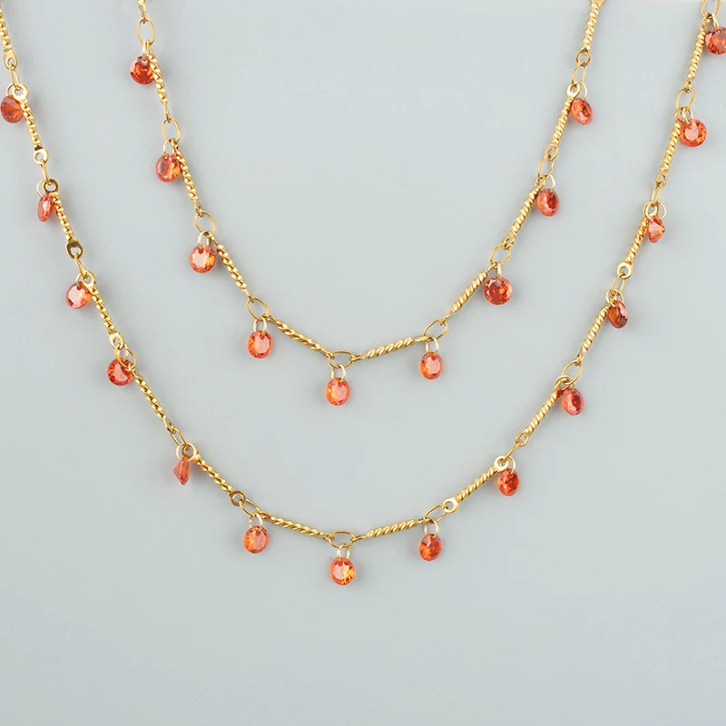 assoonas,50cm/Stück,C469,Kette,Edelstahl,Zirkone,Schmuckherstellung,Handgefertigt,DIY Armband- und Halsketten-Zubehör – Detail 3