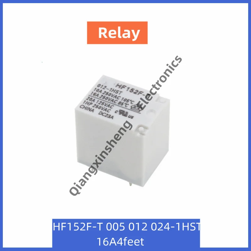 2pcs HF152F-T 005 012 024-1HST brand new relay 4-pin 16A