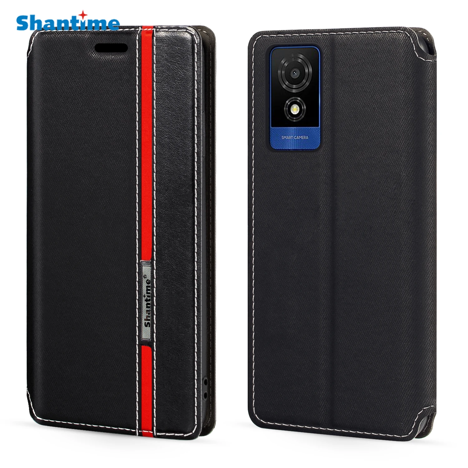 

For TCL 501 4G T433D Case Fashion Multicolor Magnetic Closure Leather Flip Case Cover with Card Holder 6.3 inches