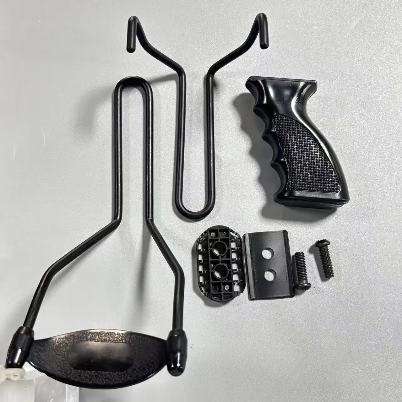 A Set of Outdoor Handle Set with Wrist Rest, DIY Entertainment Equipment, ABS Ergonomic Handle, Steel Frame