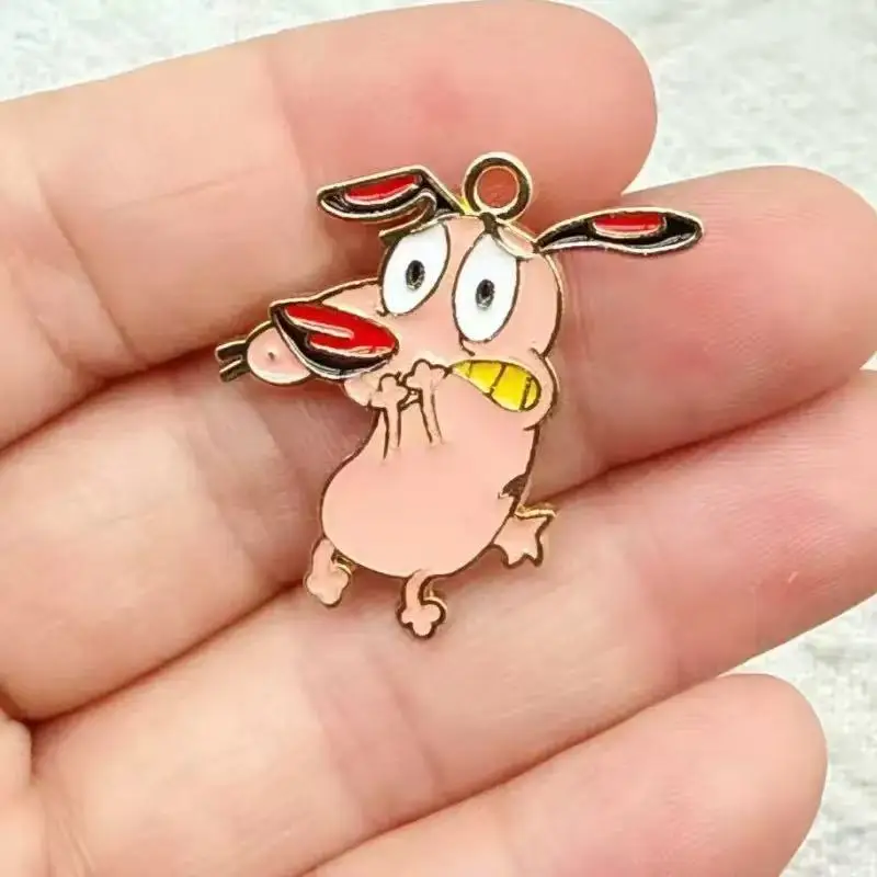 10pcs anime cartoon cute Charm for Jewelry Making Enamel Necklace Keychain Phone Pendant Diy Accessories Alloy Metal Gold ﻿