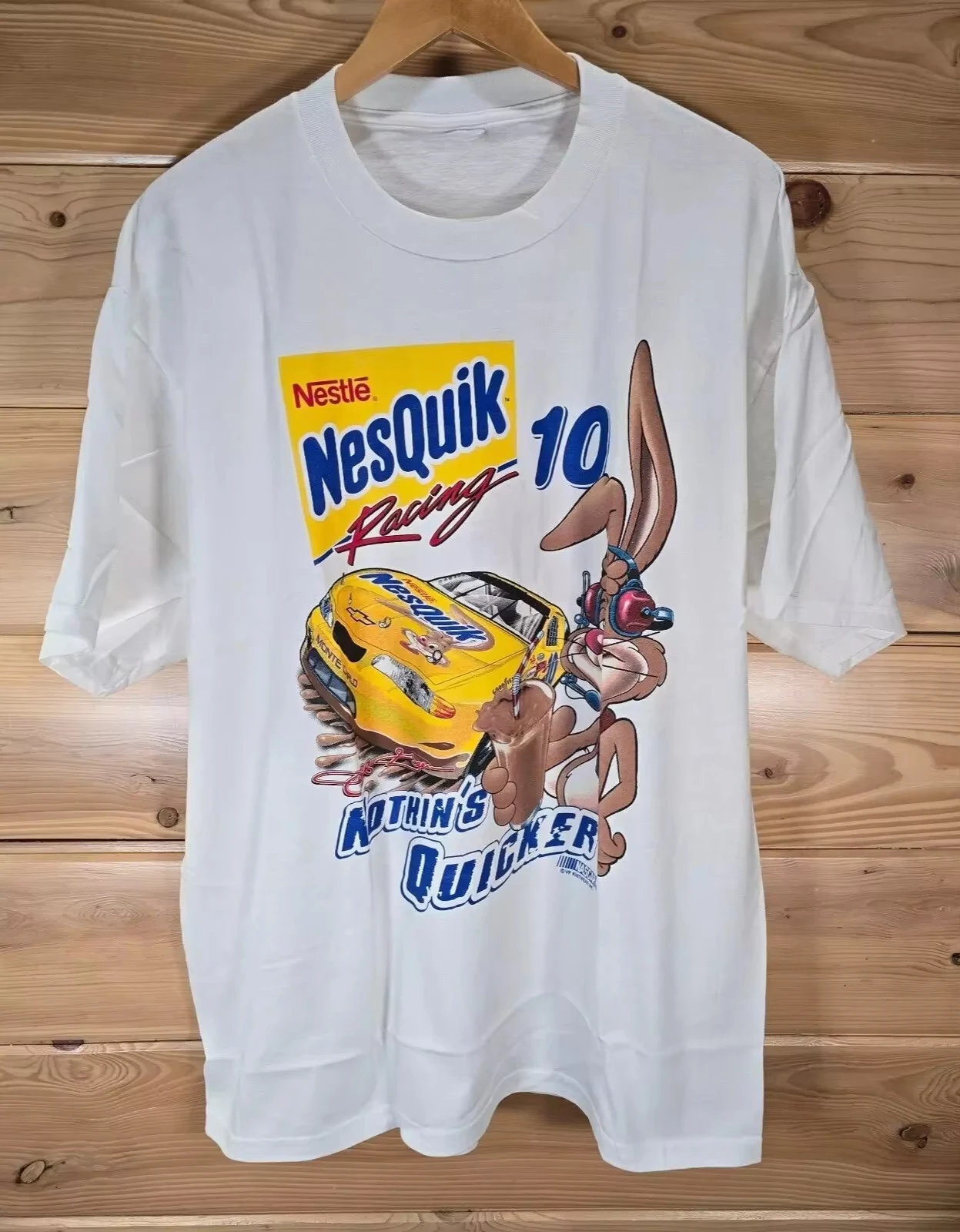 Camiseta VTG NesQuik Racing para hombre XL NASCAR Chase Authentics Jeff Green NWT, camiseta de algodón para hombre y mujer, verano