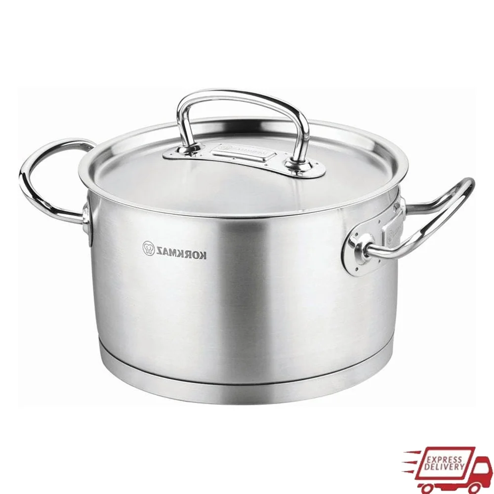 

Stainless Steel 4 Quart Stockpot with Lid Induction Compatible Fast Even Heating Dishwasher Safe Cooking Pot Home Chefs