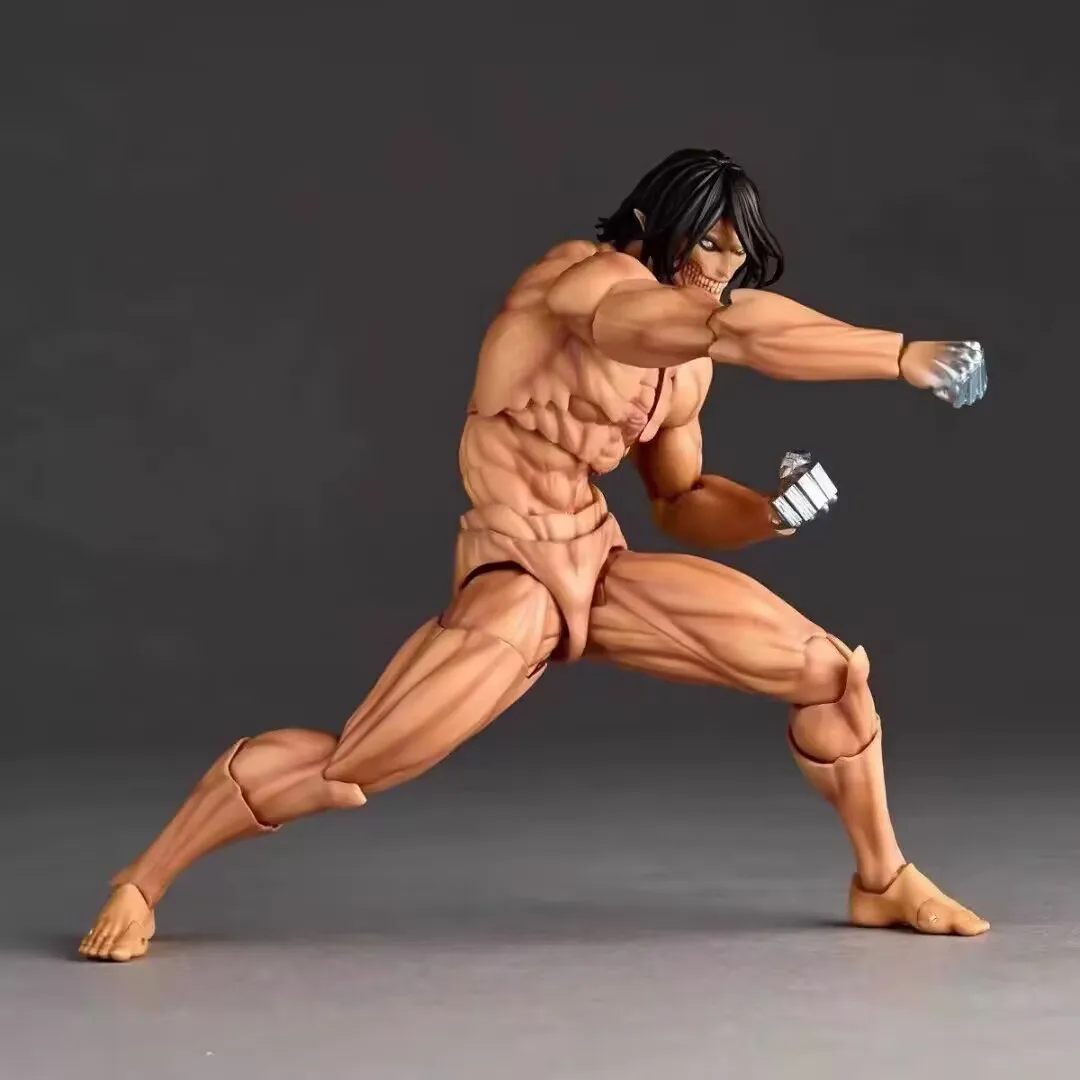 Revoltech Amazing Yamaguchi Attack On Titan Eren Yeager Titan Poseable Action Figure Boxed Collectible Model For Anime Fans