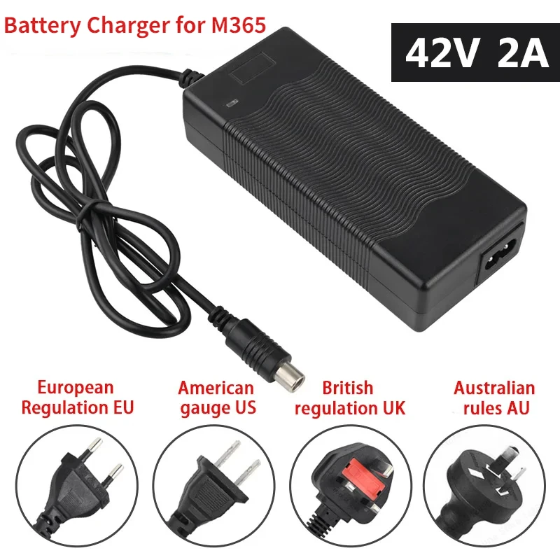 

Зарядное устройство 42 в, 2 А для электроскутера Xiaomi M365, зарядное устройство для электрического велосипеда, литиевая батарея, литий-ионный Адаптер зарядного устройства