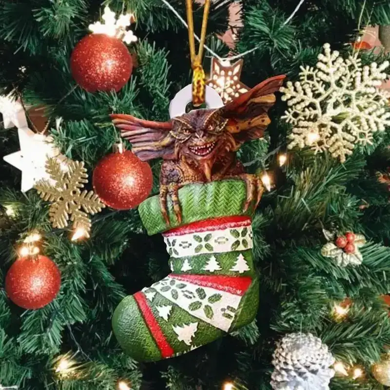 عيد الميلاد Gremlins سانتا قبعة الجوارب الكلب العسل الكرة شجرة عيد الميلاد قلادة حفلة عيد الميلاد زينة الأطفال هدية الكريسماس
