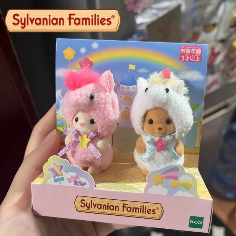 Figuras originales de Anime del bosque Sylvanian de Japón, conjunto de Navidad, Robot, unicornio, ataque, juguete, vestir, fiesta, muñecas, festivales, regalo limitado