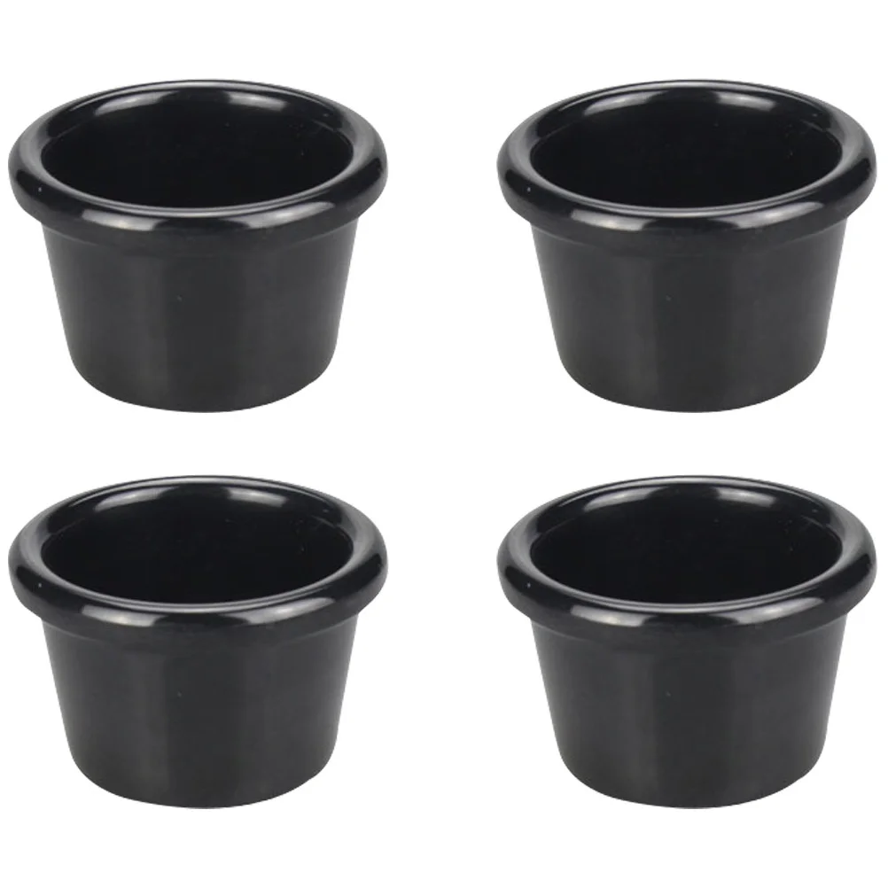 

4pcs Melamine Sauce Cups Small Kitchen Bowls For Condiments Dipping Sauces Ketchup Mustard Vinegar Salad Dressings Household