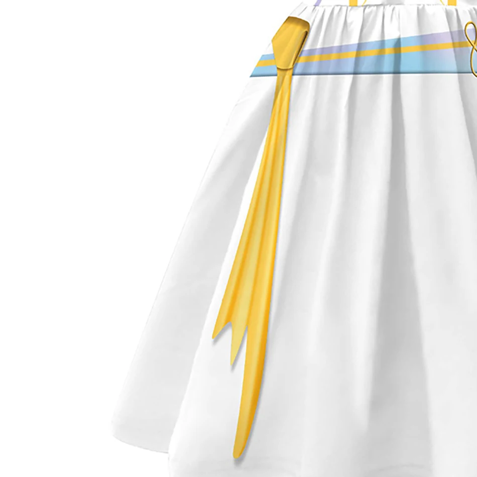 فستان الأميرة التنكري من Fantasy Witch Hunter للفتيات بأكمام مرفرفة، فستان حريري لحفلات Kpop، زي عرض مسرحي للعطلات