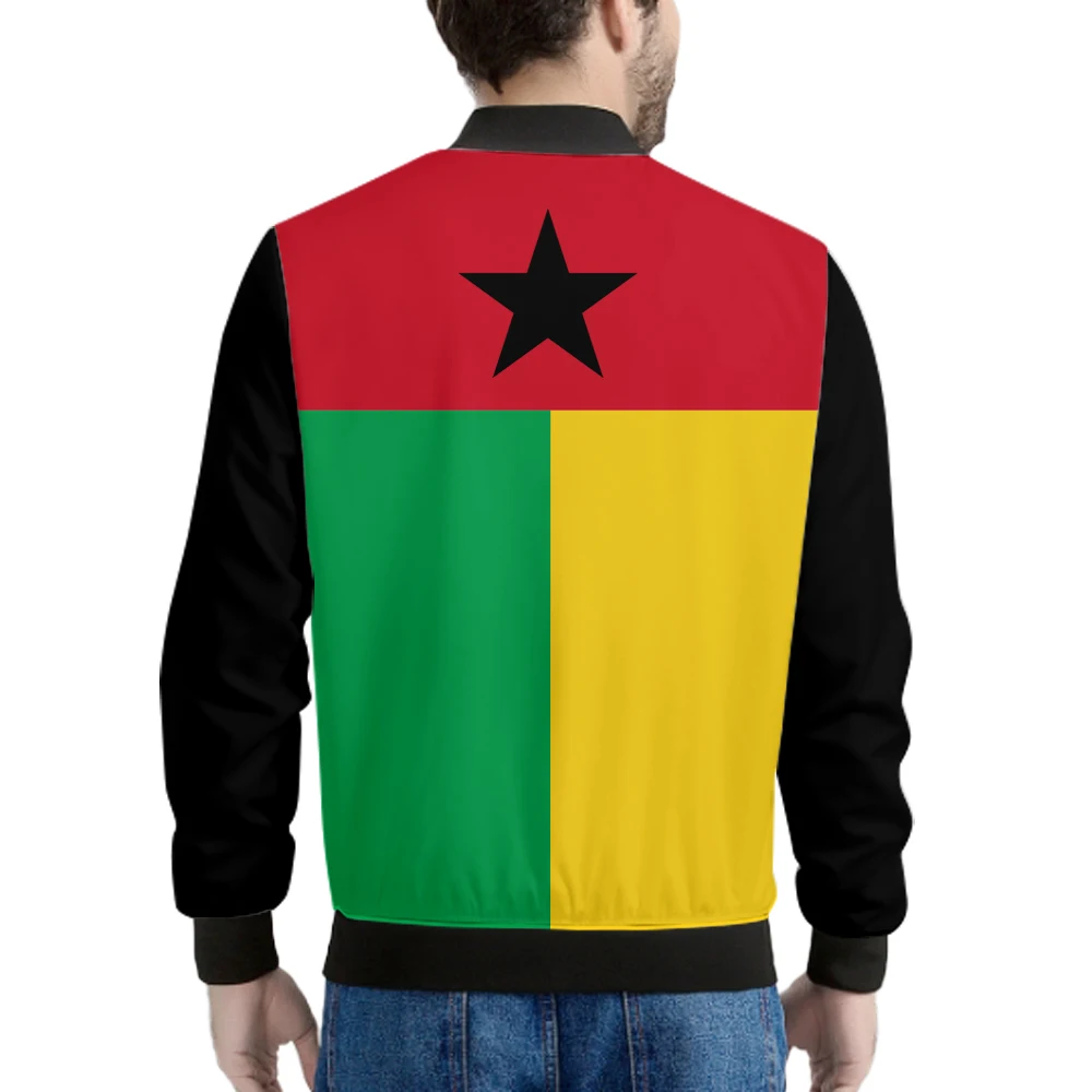 Guinea Bissau Zipper Jacket Free Custom Made Name Number Team Logo Gw Coats Gnb Country Travel Guinee Nation Flags Photo Clothes