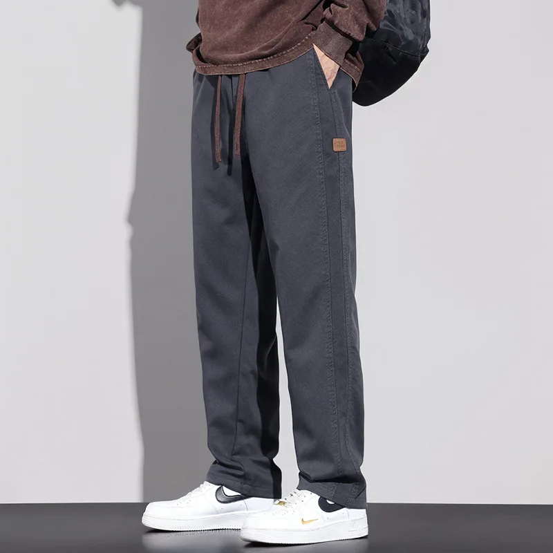 2025 New Men's Autumn Winter Casual Work Pants Straight Leg Jogging Pants Thickened Plus Size Pants Street Wear Hip-hop Pants