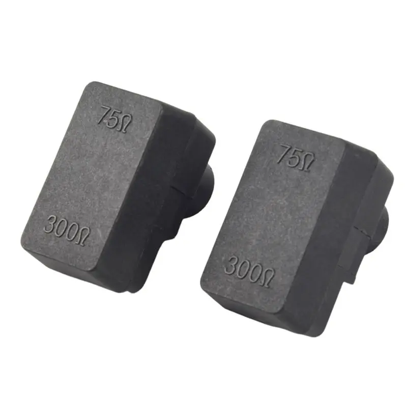 

【THANKSGIVING DAY】 2 X Push-On Antenna Matching Transformer 300/75 Ohm TV F Coax Adapter