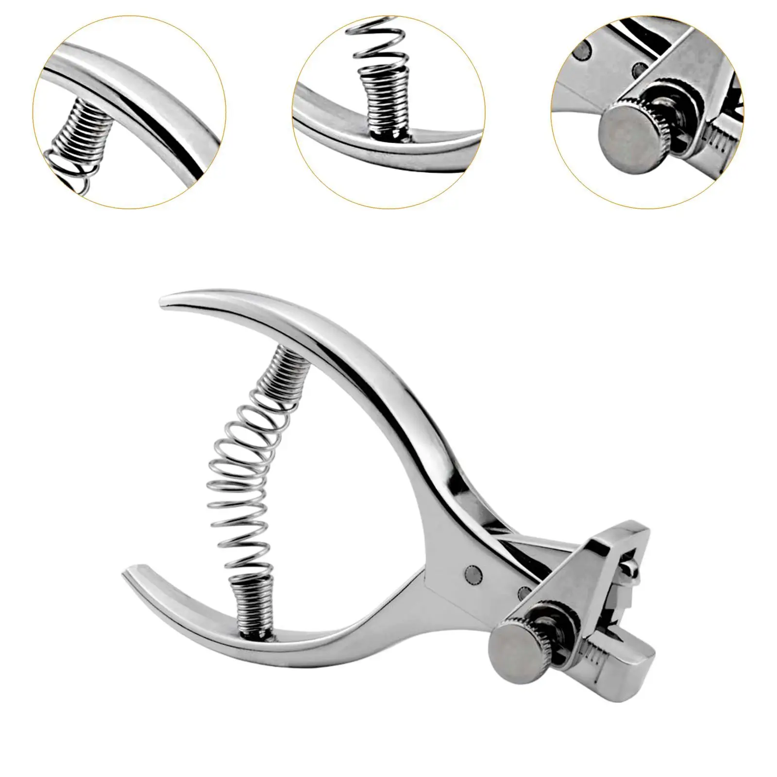 Tailor Sewing Plier with Spring Handheld Portable Stitch Sewing Pliers for Leather Strap Craft Greeting Cards Photo Labels