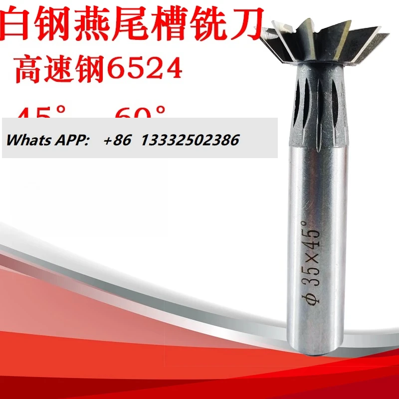 

10pcs Straight Shank High Speed Steel White Steel Dovetail Groove Milling Cutter 45 Degree 60 Degree Dovetail Cutter