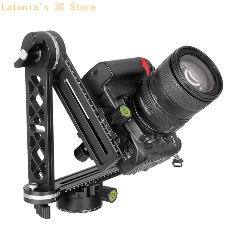 

720° 3-Axis Panoramic Ballhead with Quick Release Plate & Slide Stabilizer Gimbal Tripod for Head for DSLR Camera X3UB
